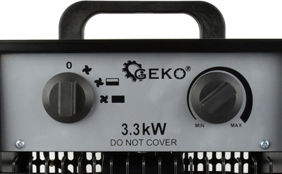 Електричен грејач GEKO, 3.3kW, со вентилатор, сив