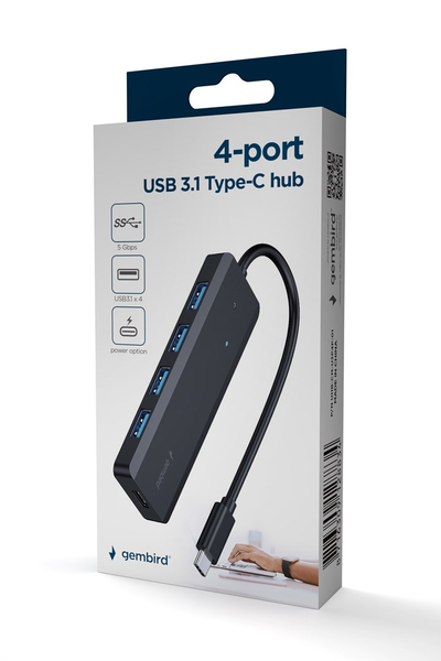 USB Hub Gembird UHB-CM-U3P4P-01, 4x USB 3.1, i zi