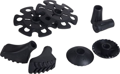 Set aksesorësh për shkopinj trekking Viking 666 17 4004 09, poliuretan edhe gomë, i zi