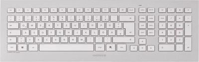 Сет тастатура и глушец CHERRY DW 8000, безжичен RF, германски QWERTZ распоред, сребрена