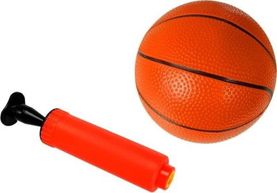 Set basketbolli për kalamoj, tabelë me kosh, top me pompë, shumëngjyrësh