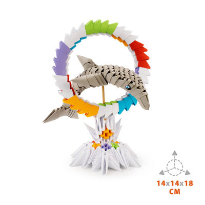 Set origami 3D HQ Invento Dolphin, 343 pjesë, shumëngjyrësh