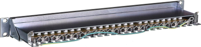 Patch panel Alantec PK040, 19" 1U, Cat 6A STP 24 porta, i zi