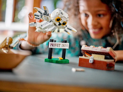 Lodër ndërtimi LEGO Harry Potter Hedwig Visiting 4 Privet Drive 76425, figurë bufë, +7 vjeç, shumëngjyrëshe