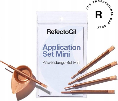 Сет за аплицирање на трепки и веѓи Refectocil Mini, 10 парчиња, розово злато