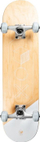 Skateboard RAM Signo Blanc De Blanc, 78 x 19 cm, rrota PU 90A, dru natyral me të bardhë
