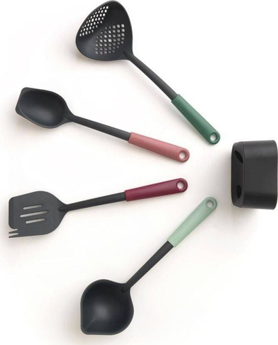 Set veglash kuzhine Brabantia Tasty+ 123184, 4 pjesë, najlon rezistent ndaj nxehtësisë, gri