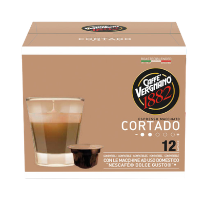 Kapsula kafeje Vergnano Cortado, për aparatin Dolce Gusto (12 kapsula)
