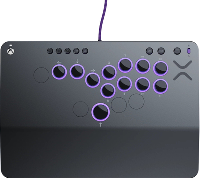 Kontroller lojërash Victrix Pro KO Leverless Fight Stick, për Xbox edhe PC, 16 butona, gri metalike