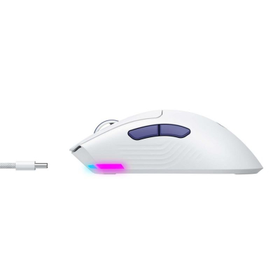 Maus gaming wireless Havit MS966WB, 7 butona, bateri 500 mAh, i bardhë