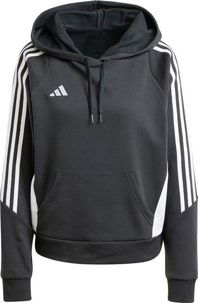 Bluzë me kapuç Adidas Tiro 24 Hooded W IJ5607, për goca, sportive, e zezë