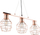 Lampë varëse ORNE Metal, me 3 llampa, metal bakër