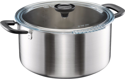 Tenxhere Fiskars FF Casserole 1072318, 7L, çelik inoks, me kapak xhami, argjend