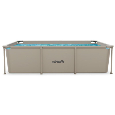 Pishinë me kornizë VirtuFit Rectangular Pool, 260 x 180 x 66 cm, me pompë filtri, bezhë