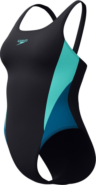 Kостум за капење Speedo Color Block One Piece, muscleback, зелен