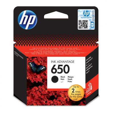 Kartutxh bojë HP 650 CZ101AE, e zezë, rendiment 360 faqe