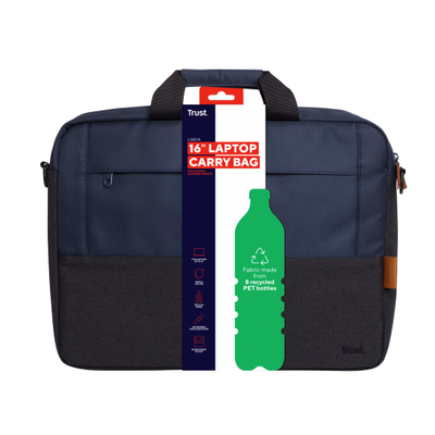 Çantë dore për laptop Trust Lisboa, 16", e kaltër