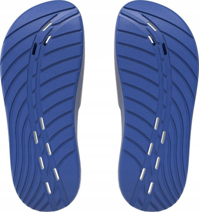 Shapakë për meshkuj Speedo Slide, numra të ndryshëm, blu navy e bardhë