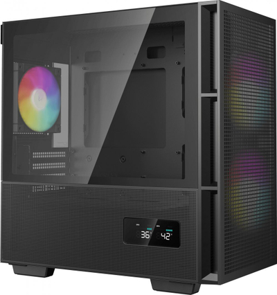 Kasë Deepcool CH360 Digital ARGB, e zezë, Mini Tower
