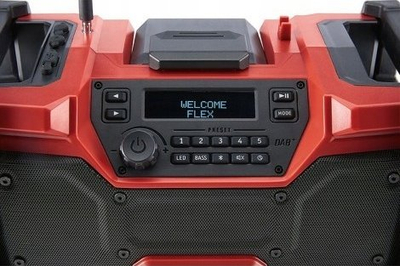 Radio kantieri FLEX RD Digital, pa kabllo, DAB FM Bluetooth, e kuqe