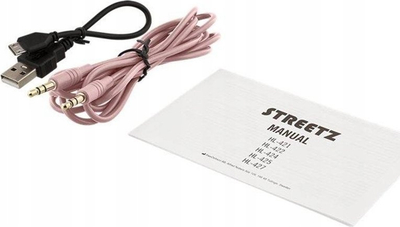Kufje wireless STREETZ HL-BT402, Bluetooth 5.0, me mikrofon, rozë
