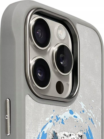 Kapit iPhone Uniq Nimmy Panther MagSafe, për iPhone 16 Pro, TPU PC, gri e çelët