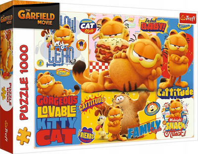 Puzzle Trefl Garfields Adventures, 1000 copa, shumëngjyrësh
