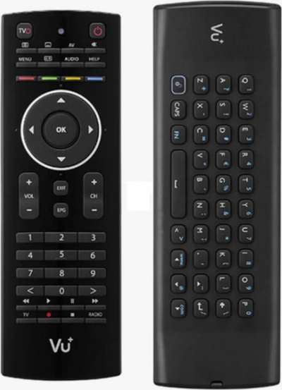 Telekomandë VU+ me tastierë QWERTY, për Ultimo Solo Duo, universale, e zezë