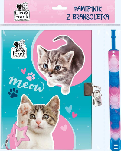 Set ditari me dry Cleo and Frank Kittens, byzylyk, shumëngjyrësh