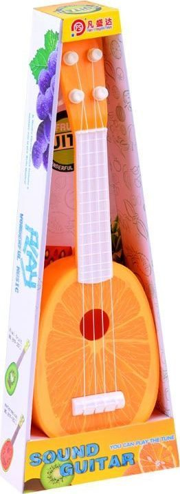 Ukulele lodër Jokomisiada IN0033, dizajn fruti, për fëmijë 3+, portokalli