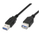 Kabllo USB PremiumCord USB-A në USB-A, 0.5 m, USB 3.0, e zezë