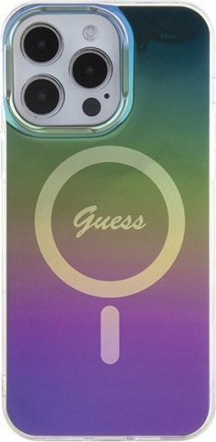 Маса за телефон Guess GUHMP15XHITSK за iPhone 15 Pro Max 6.7", тврда маска, повеќебојна