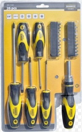 Set kaçavidash Modeco Home, 26 copë, CR V, verdh e zi