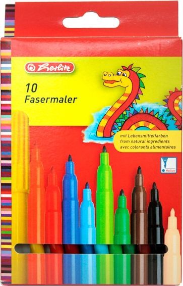 Set markera Herlitz Color Felt tip Pens LB, 10 copë, shumëngjyrëshe