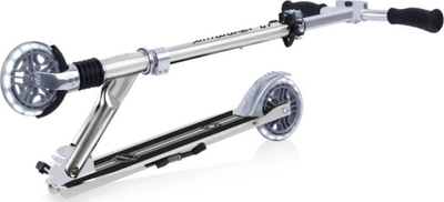 Trotinet Globber Flow Element Comfort Lights, palosës, rrota LED, argjendtë