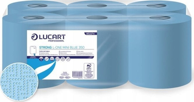 Letër kuzhine Lucart One L me dalje nga mesi, 6 rrotulla, blu