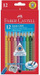 Lapsa me ngjyra Faber-Castell Jumbo Grip, set 12 copë, trup trekëndësh