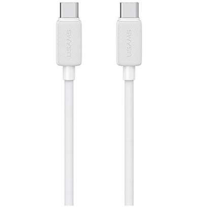 Kabllo USB Usams KY Series US-SJ696, USB C në USB C, 2m, 60W, e bardhë