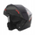 Helmetë moto Nox Eusov N968 Ultra, flip up, e zezë e kuqe matte