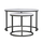 Set 2 tavolina për kafe (HM8763.12), bardhë/ zezë