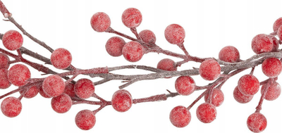 Girlandë Krishtlindjesh Atmosphera Christmas Garland Red Berries, 190cm, dekor me manaferra, e kuqe