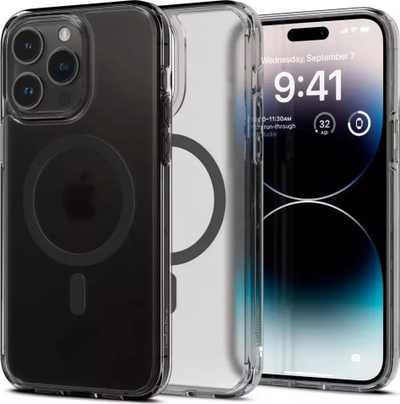 Mbulesë telefoni Spigen Ultra Hybrid MagFit për iPhone 14 Pro Max, transparente, MagSafe, e zezë