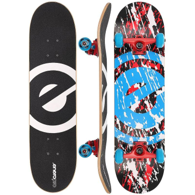 Skateboard PB Scratch Classic, 79 cm, dru 9 shtresa, shumëngjyrësh