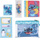 Set shënuesish Disney Stitch Tropical, fletore A6, markerë me ngjyra, blu