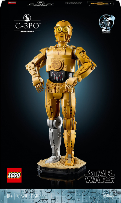 Фигура колекционерска Star Wars C-3PO, за фанови и колекционери, златна