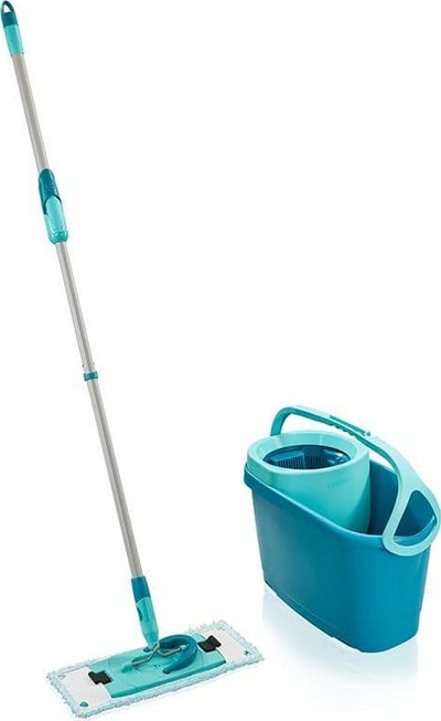 Set mop pastrimi Leifheit Clean Twist M Ergo 52120, dorezë teleskopike, kovë me shtrydhës, jeshile