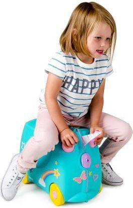 Детски куфер Trunki Ride-On Unicorn TRU0109, куфер за јавање, шарен