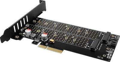 [OUTLET] Adapter Axagon PCIe x4 - 2x M.2 NVMe