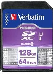 Kartë memorie Verbatim Premium SDXC, 128GB, Class 10 UHS-I U1