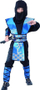 Kostum ninja për kalamaj Blue Ninja, për gjatësi 130-140 cm, blu